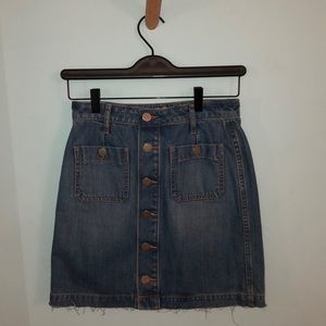 Loft vintage inspired button up denim skirt